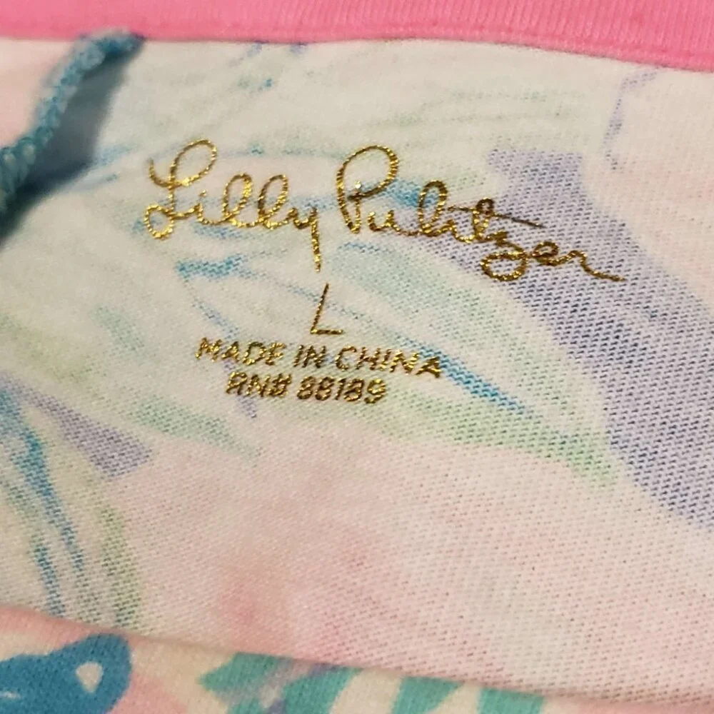 Lilly Pulitzer Charley Dress Swizzle 3/4 Sleeve Size L - Picture 5 of 8
